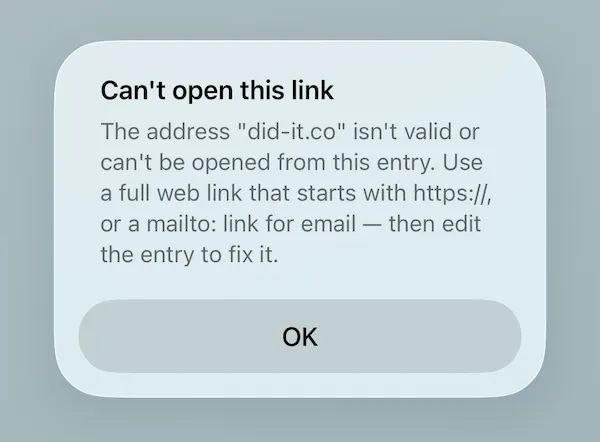 The Add link modal -- link text pre-filled from the selection, URL field left open.